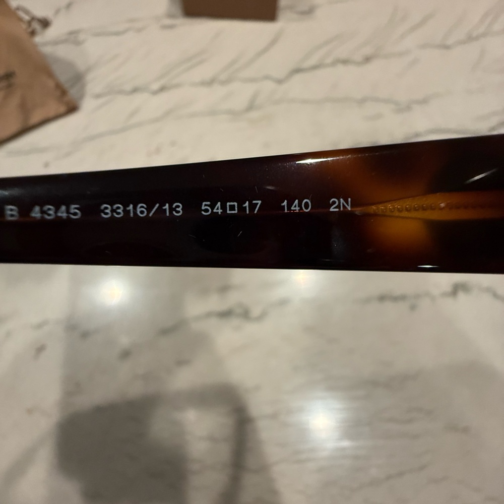 BURBERRY BE 4345 331613 Light Havana Plastic Square Sunglasses Brown Gradient - Picture 9 of 16